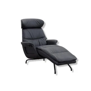 Chaiselonge CLEMENT in Leder Dakota deep black - Bild 1 von 8