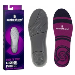 Sorbothane Cush N Step Insoles Soft Cushioned Shock Absorbing Shoe Inserts - Picture 1 of 2