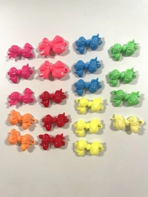 Lote de boreta de moño pinza de pelo vintage para niñas colores brillantes neón años 80’s 90’s Y2K 2000’s Foto 1 de 4