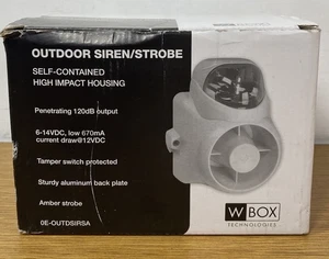 WBOX Sirena/Estroboscópica Duradera Exterior OE-OUTDSIRSB-Nueva en Caja - Imagen 1 de 6