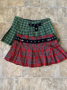 Tripp NYC Womens Plaid Skirt Bundle XXL Red Green - Picture 1 of 7