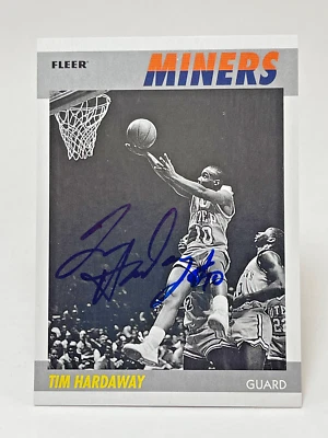 2011-12 Fleer Retro 1987-88 Diseño Automático Tim Hardaway #87-TH Autógrafo Salón de la fama Foto 1 de 2
