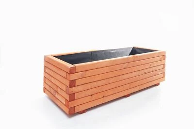 MEGA HOLZ Pflanzkübel Blumenkasten Blumenkübel Kasten Rechteckig Pinie Lasiert Holz Kiefer