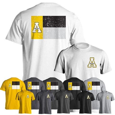 Appalachian App State Mountaineers State Flag Logo Tee Short Sleeve T-Shirt Cover
