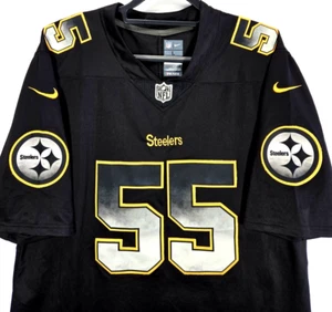 NFL Pittsburgh Steelers Devin Bush #55 Nike On Field Black Smoke Jersey Men's L - Picture 1 of 13