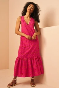 * BNWT ET VOUS Et Vous Pink Schiffli Dress Summer Holiday (ST27)