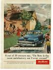 1942 DeSoto Blue De Luxe Sedan dropping kids at school 1945 Vintage Print Ad