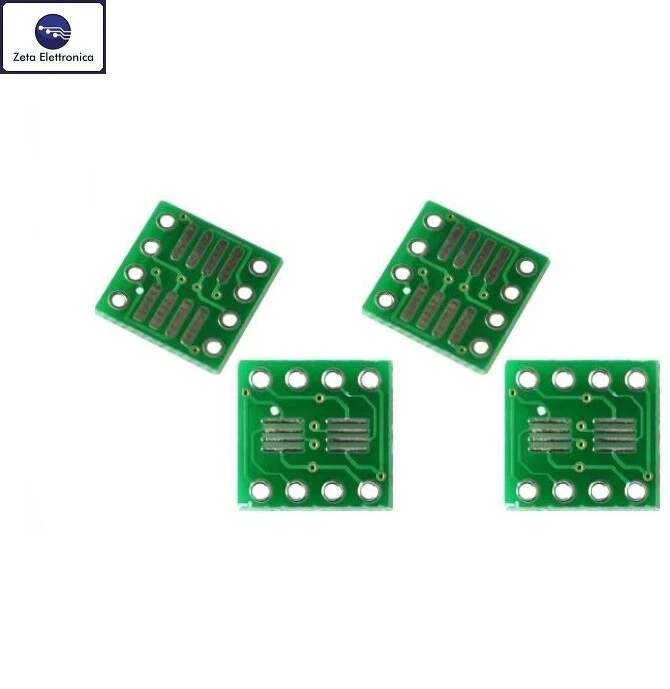 4PZ BASETTA MILLEFORI ADATTATORE PCB CONVERTER SMD DA SO8 / SSOP8 ecc A DIP8 - Imagen 1 de 1