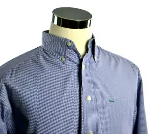 Camisa TOMMY HILFIGER Para Hombre Manga Larga Botón Frontal TALLA MEDIANA Azul Cuadros Cuadros - Imagen 1 de 6