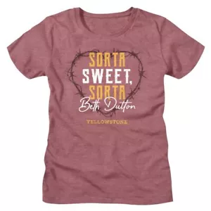 Yellowstone Sorta Beth Dutton Mauve Heather Women's T-Shirt - Picture 1 of 2