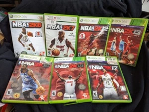 NBA 2K7 2K8 2K12 2K13 2K14 2K15 2K17 Game Lot Microsoft Xbox 360 CIB tested - Picture 1 of 2