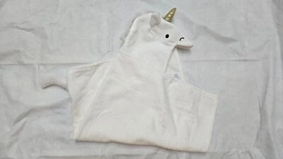 West Elm Pottery Barn Kids 100% Cotton Hooded Towel White Unicorn NWOT - Image 1 of 4