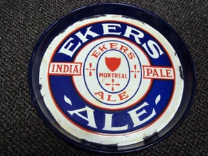um 1930 Ekers Ale emailliertes/Porzellan Tablett, Kanada - Bild 1 von 4
