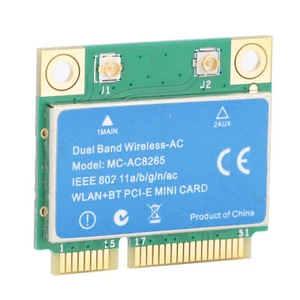MINI PCI-E Card 1200M 2.4G/5G Dual Band For Intel8265 Wireless Card - Afbeelding 1 van 11