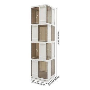 4-Tier Rotating Bookshelf, Book Storage Shelf, Floor Standing Rotating Bookcase - Picture 1 of 16