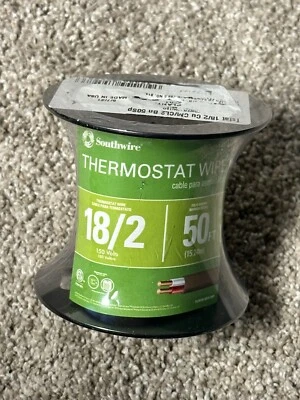 Southwire 64162122 2 Conductor 18/2 Thermostat Wire; 18-Gauge Solid Copper - Image 1 of 2