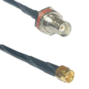 RFC240UF BNC FEMALE BULKHEAD to SMA MALE Coax RF Cable USA-Ship Lot - Picture 1 of 1