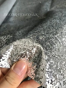 Bling Silver Glitter Craft Sheets For Bows Border Wallpaper Home & Wedding Decor - Picture 1 of 10