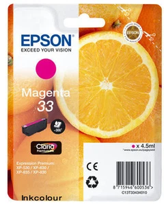 Cartucho de tinta magenta genuino Epson XP-830 T33 - Imagen 1 de 1
