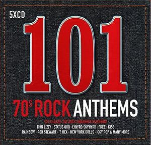 Various Artists : 101 70s Rock Anthems CD Box Set 5 discs (2017) Amazing Value