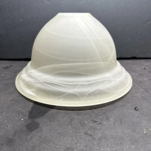 8 1/4” WIDE MARBLE SWIRL PATTERN PREOWNED GLASS LAMP SHADE - Picture 1 of 3