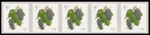 US 5038 Grapes 5c coil strip 5 MNH 2016 - Picture 1 of 1