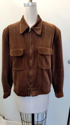 R-a-r-e  1940's Brown CORDUROY Ricky Rockabilly Jacket 42 W/STAGE PROVENANCE! - Image 1 of 4