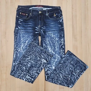 90's Y2K Baby Phat Jeans Womens Size 13 Mid Rise Bleached Blue Denim RARE - Picture 1 of 22