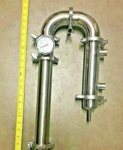 2" Stainless Still - Tri Clamp Moonshine Reflux Distilling Column Fits Beer Kegs - Picture 1 of 12