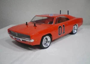 RC Body Sheel 1/10 Dodge Charger General Lee for Touring Cars 200MM Clear - Picture 1 of 4