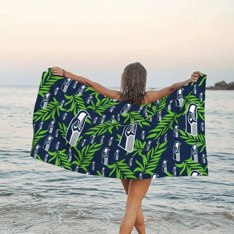 Seattle Seahawks Fans Travel Towel Beach Holiday Quick Dry Towel 31.5"x63" Cover