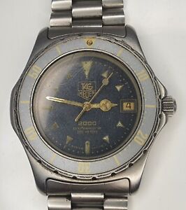 Tag Heuer Moon Dust 972.606  2000 Professional 200 M - Vintage Diving Watch 