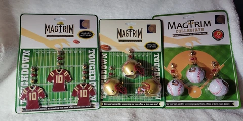 New Lot of 3 MagTrim Collegiate Florida State Seminoles Magnets Cover