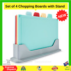 Set Of 4 Chopping Boards With Stand Colour Coded Cutting Board Set Kitchen