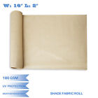 Beige 6Ft Tall Fabric Roll Shade Cloth Fence Outdoor Windscreen Privacy Mesh