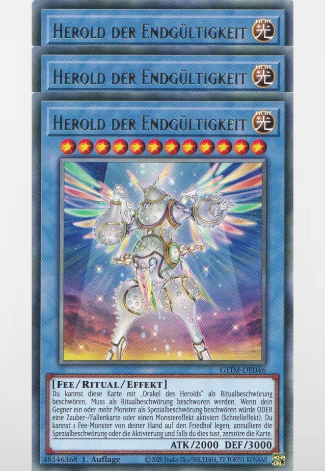 Yu-Gi-Oh! - 3x Herold der Endgültigkeit GEIM-DE046 - 1. Auflage - Rare - Deutsch - Bild 1 von 1