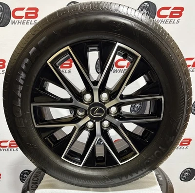 Lexus GX550 20” OEM Machined Gloss Black Takeoff Wheels and Tires - Image 1 of 4