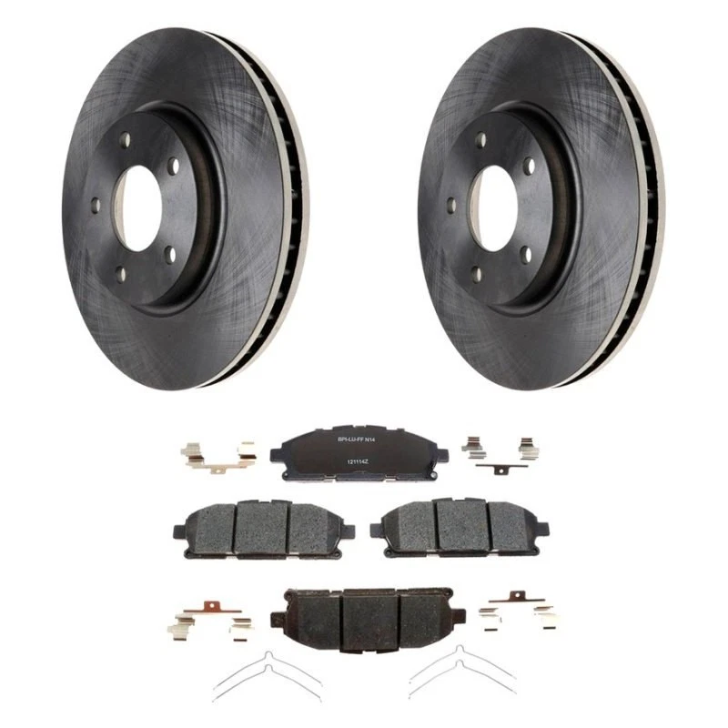 For Nissan Quest 11-17 Raybestos R-Line Plain Front Brake Kit w Ceramic Pads Foto 1 de 4