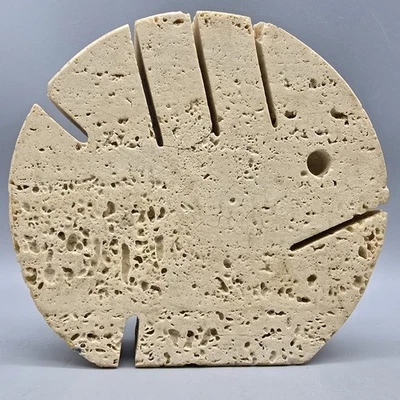 Fratelli Mannelli Fish Marble Sculpture Italian Travertine 1970's by Enzo Mari - Image 1 of 4