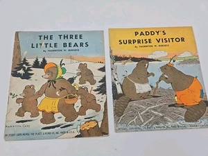 1940 Pair Of 2 by T. Burgess Paddy's Surprise Visitor The Three Little Bears - Picture 1 of 5