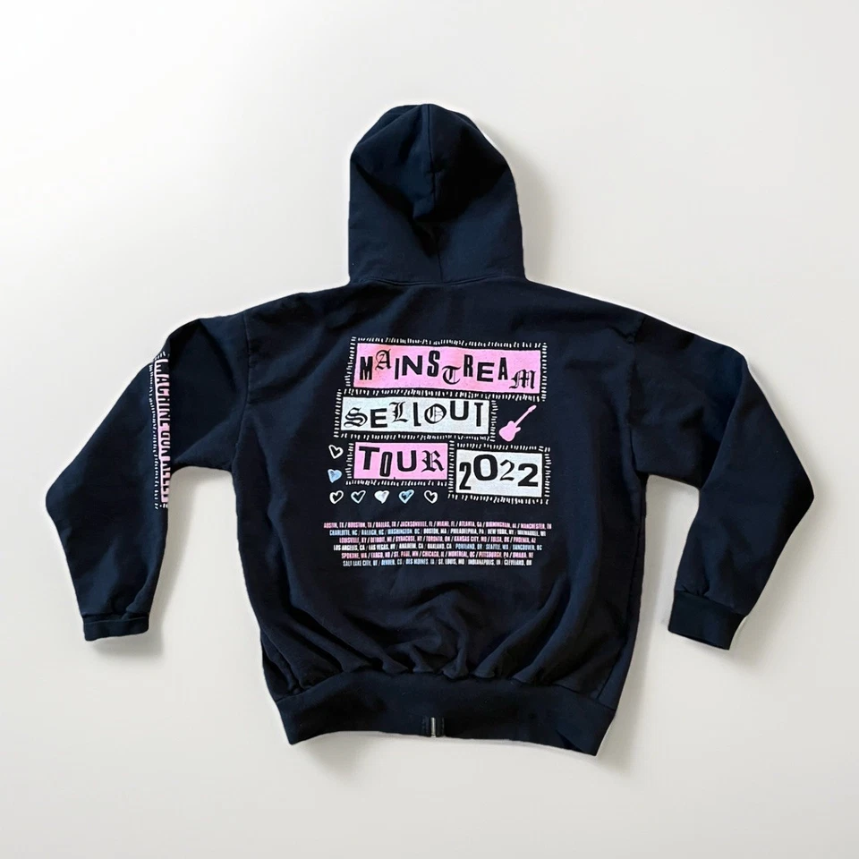 Chaqueta con Capucha MGK Machine Gun Kelly Mainstream Sellout Tour 22 Negra con Cremallera 2XL Foto 1 de 4