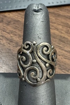Anillo remolino James Avery ancho Sorrento retirado talla 7 Foto 1 de 4