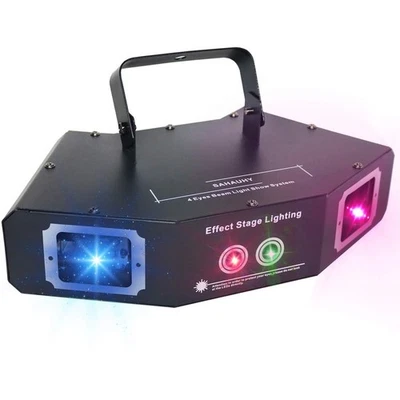 DJ Lights,SAHAUHY Four Beam Effect RGB Sound Activated DJ Stage Strobe Lights... - Image 1 of 4