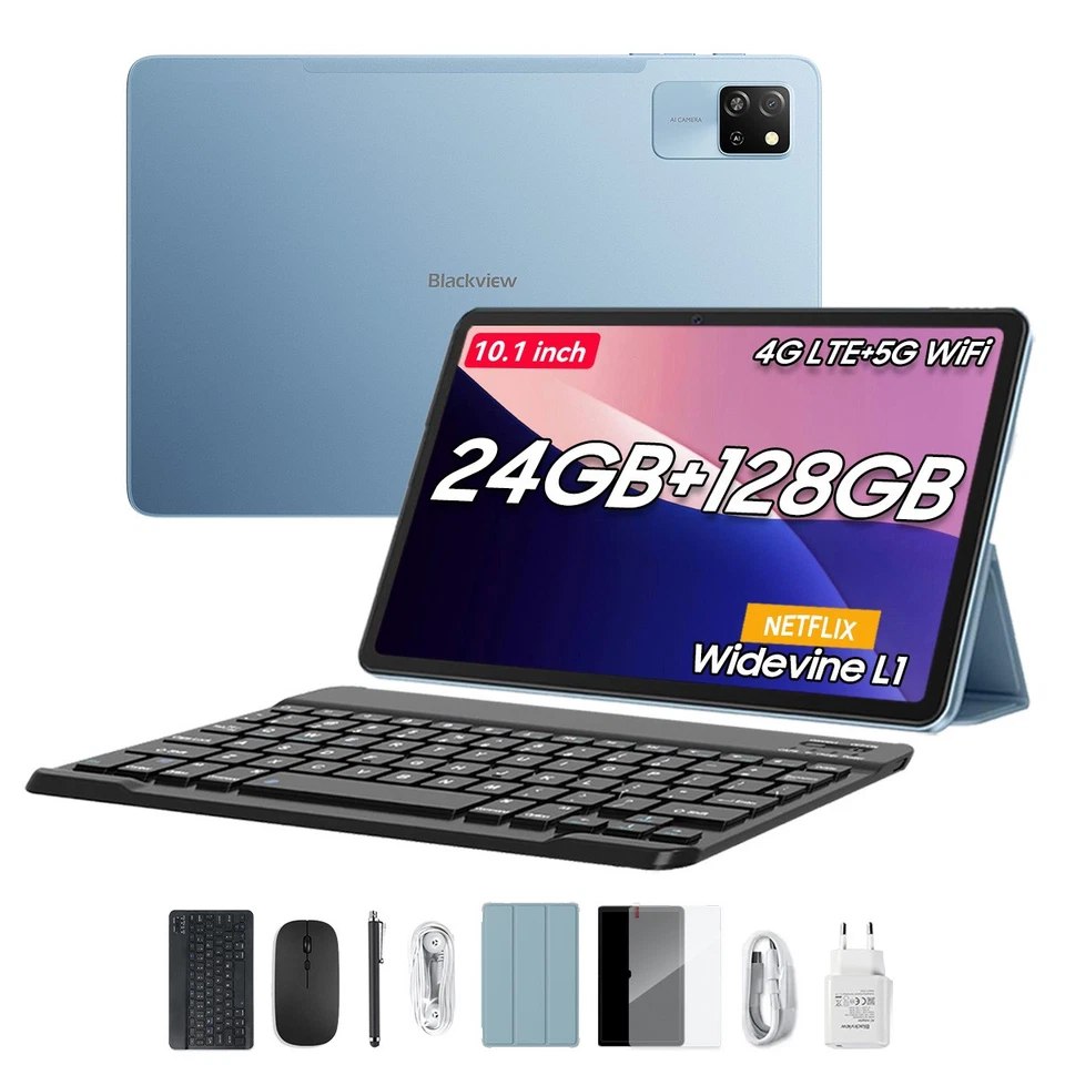 Blackview Tab 60 Pro 24GB+128GB Tablet 10 Zoll 4G Dual SIM Octa Core Widevine L1 - Bild 1 von 4