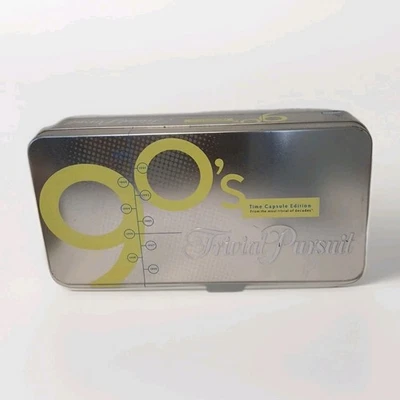 Trivial Pursuit Time Capsule Edition Boardgame 90's Tin Case  - Image 1 of 4