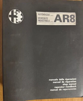ALFA ROMEO A.R.8-Manuale originale delle Riparazioni-Technical Bulletin-'70/'80 - Immagine 1 di 4