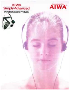 AIWA - PORTABLE CASSETTE - BROCHURE CATALOGUE CATALOGO KATALOG - 1986 - ENGLISH - Zdjęcie 1 z 1