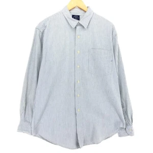 90'S GAP Old Gap Long Sleeve Cotton Striped Shirt Men's M Size Vintage /eaa4... - Picture 1 of 7