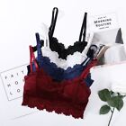 Underwear Push Up Bra Padded Tank Tops Lace Floral Bralette Sexy Crop Top