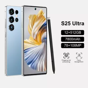 Smartphone 5G sbloccato 7,3" S25 Ultra 12 GB + 512 GB Android 14 telefoni cellulari doppia SIM - Foto 1 di 28
